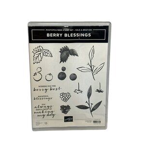 Pre-Owned Stampin’ Up! Berry Blessings 13-Pcs Photopolymer Stamp Sale-A-Bration